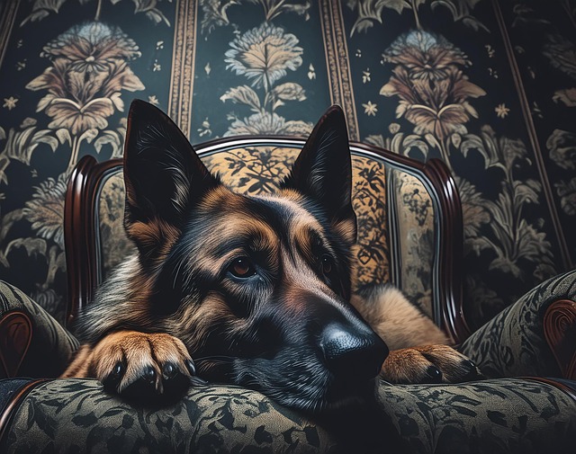 Free ai generated dog shepherd illustration