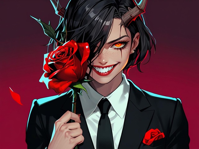 Free woman character evil illustration