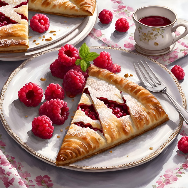 Free fruit pie raspberry illustration