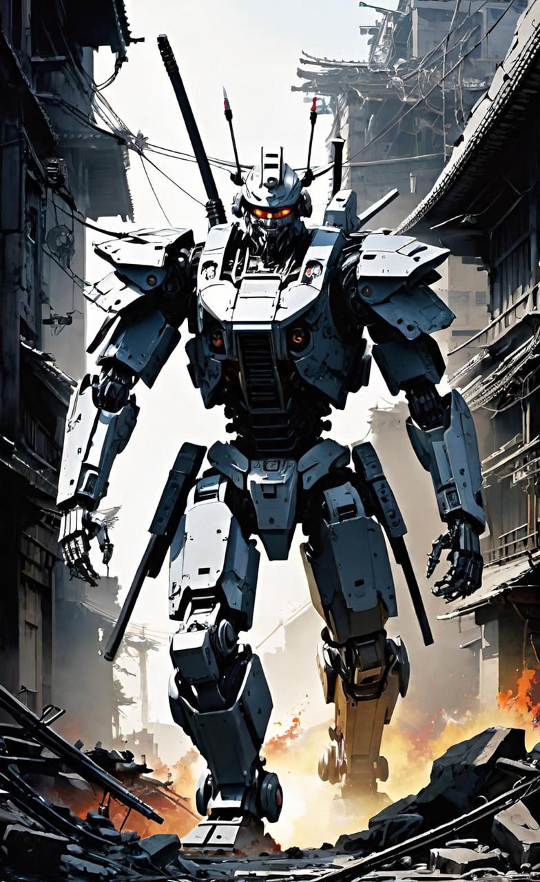 Download free HD stock image of Robot Warrior Free robot warrior mobile suits illustration