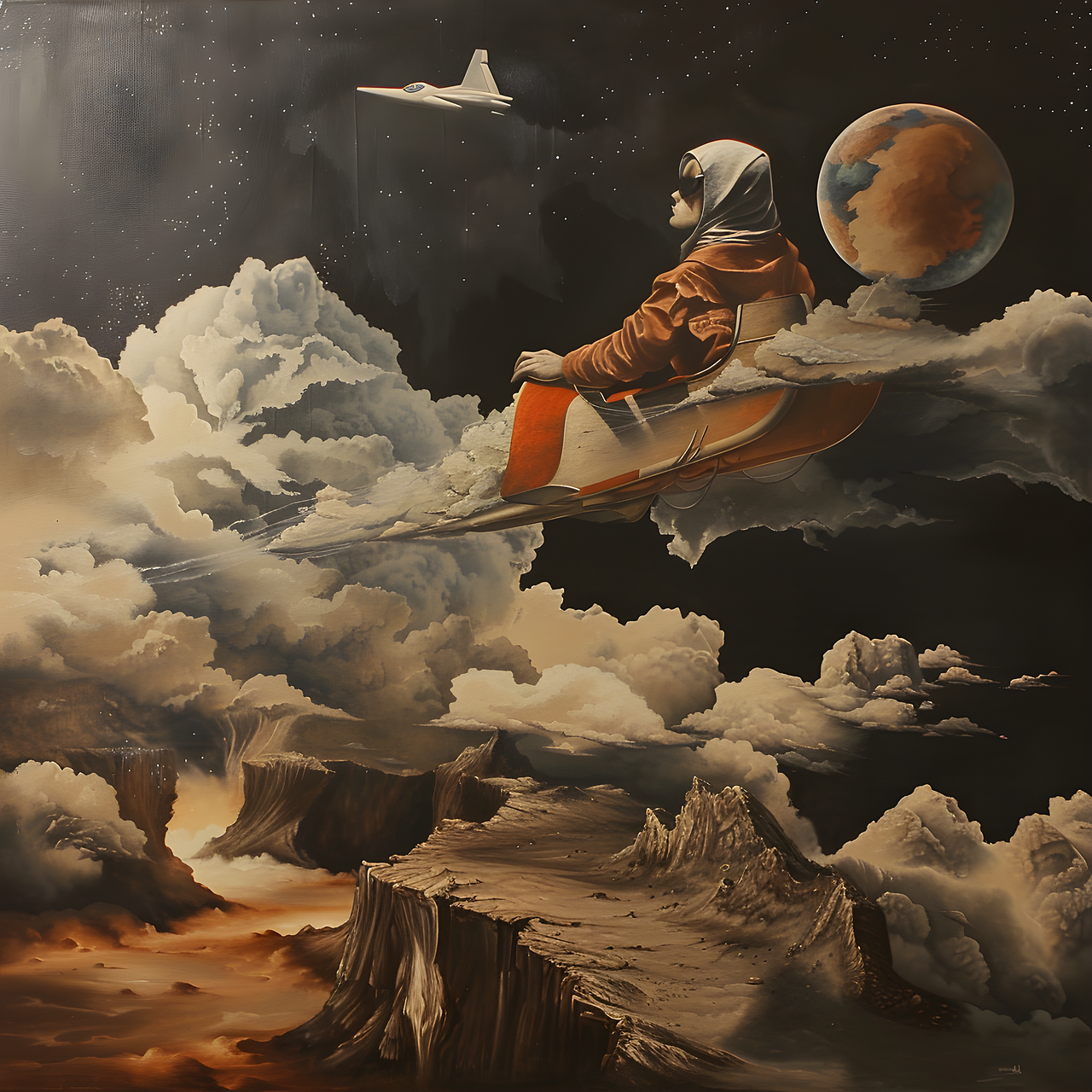 Download free HD stock image of Flying Surreal Free flying surreal picture illustration