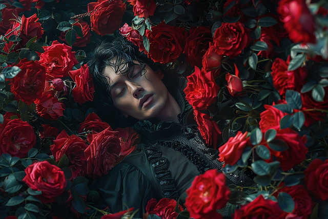 Free ai generated man vampire illustration