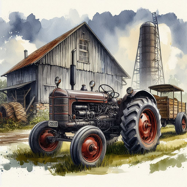 Download free HD stock image of Truck Art Free truck art antique car illustration