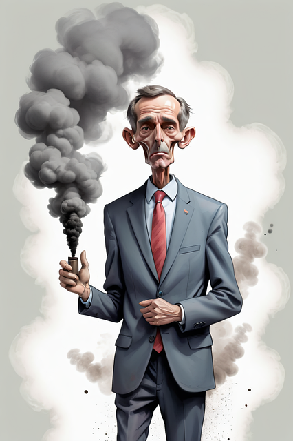 Free market contamination weather illustration