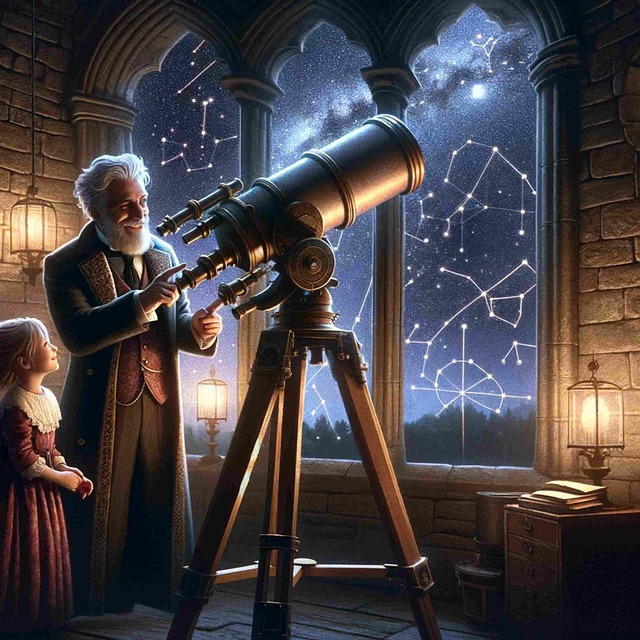 Free ai generated stargazing constellations illustration