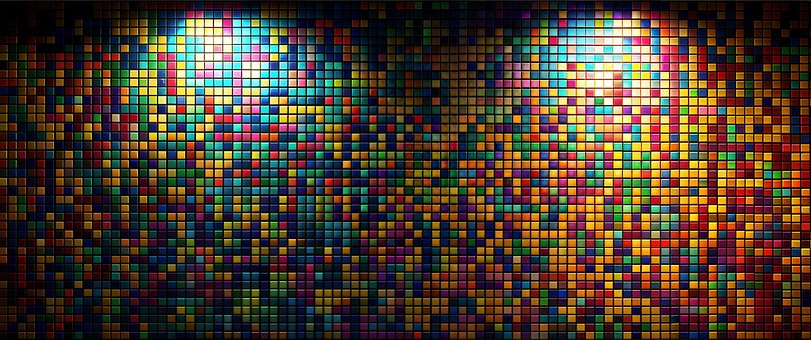 Ai Genereret, Abstrakt, Mosaik, Farverig