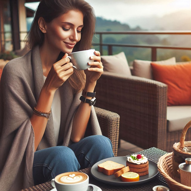Free woman cafe coffee illustration