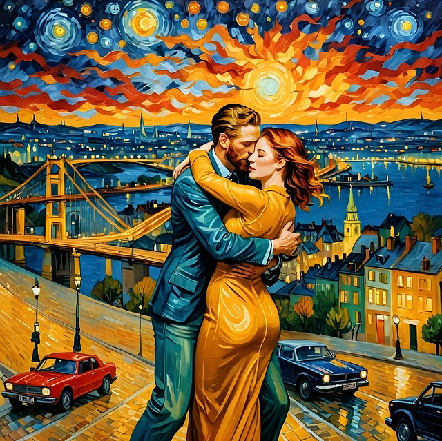 Pareja, Amor, Conexión, Mes, Paisaje