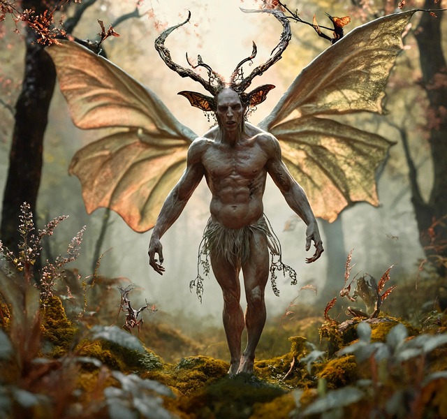 Download free HD stock image of Demon Scary Free demon scary forest illustration
