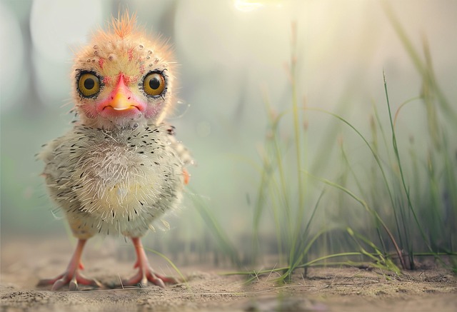Free ai generated chick fluffy illustration