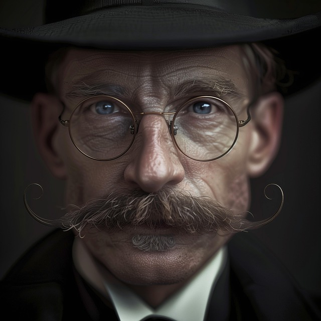 Free man mustache glasses illustration