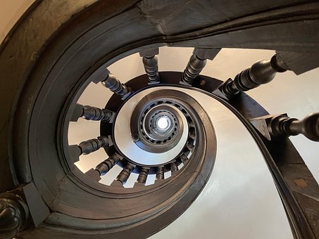 Spiral, Interieur, Balustrade, Struktur
