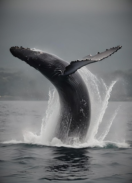 Download free HD stock image of Ai Generated Whale Free ai generated whale humpback whale illustration