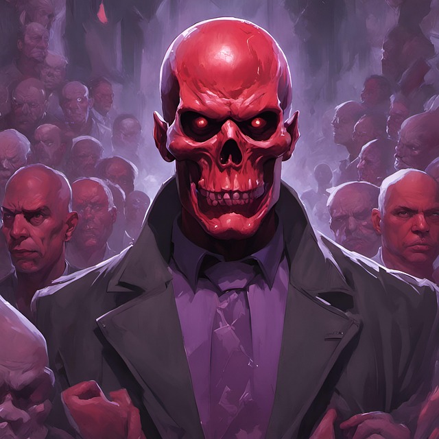 Free scarlet skull purple shirts fascist illustration