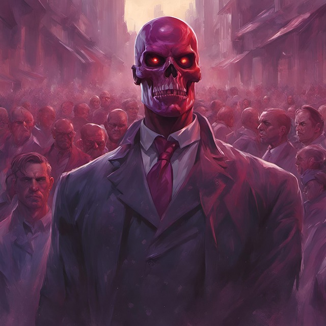 Free scarlet skull purple shirts fascist illustration