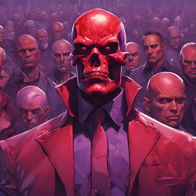 Free scarlet skull purple shirts fascist illustration