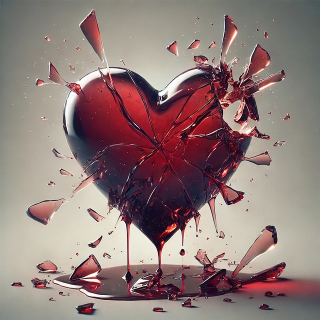 Free heart love heartbreak illustration