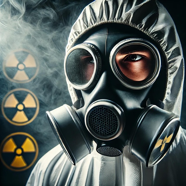 Free radioactive nuclear radiation illustration
