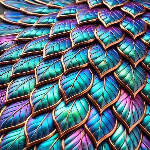 Free mermaid scales pattern illustration