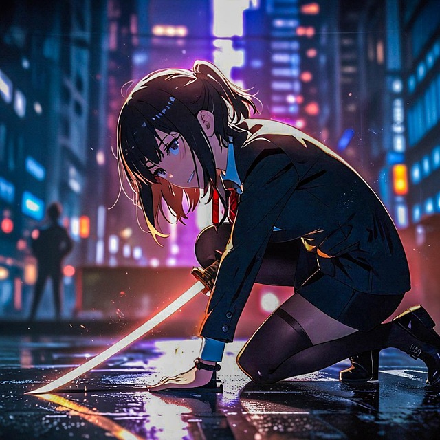 Free girl urban suit illustration