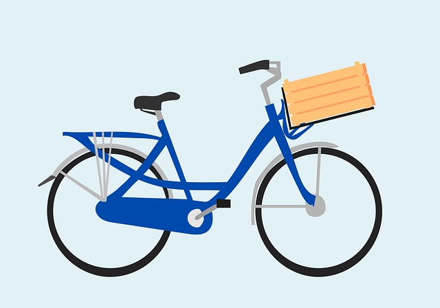 Free bicycle transport blue illustration