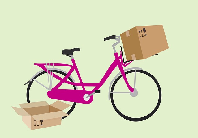Free bicycle boxes moving boxes illustration