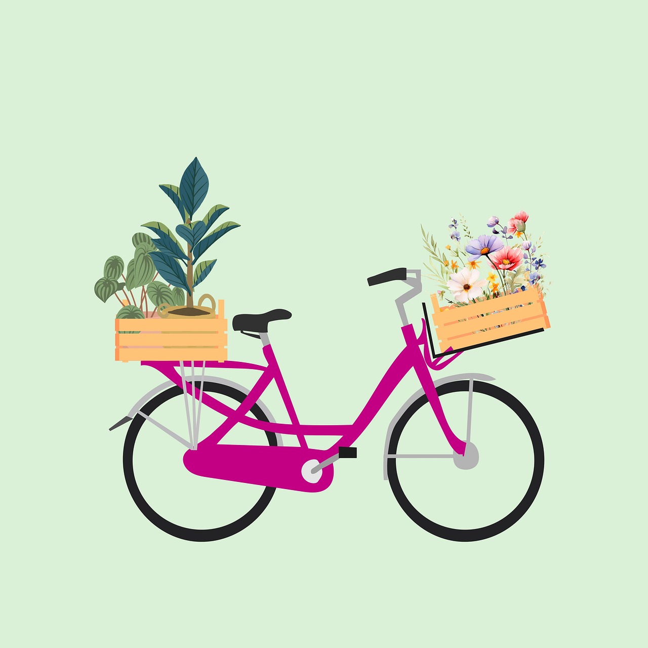Download Plants Bicycle Transport Royalty Free Stock Illustration Download plants bicycle transport royalty free stock illustration