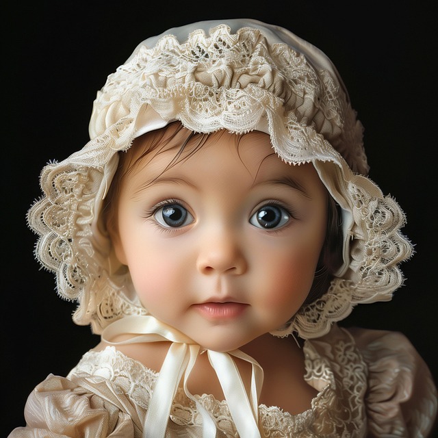 Free ai generated baby bonnet illustration