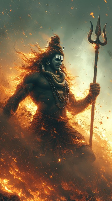 Free ai generated lord shiva hindu illustration