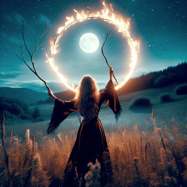 Free ai generated shaman witch illustration