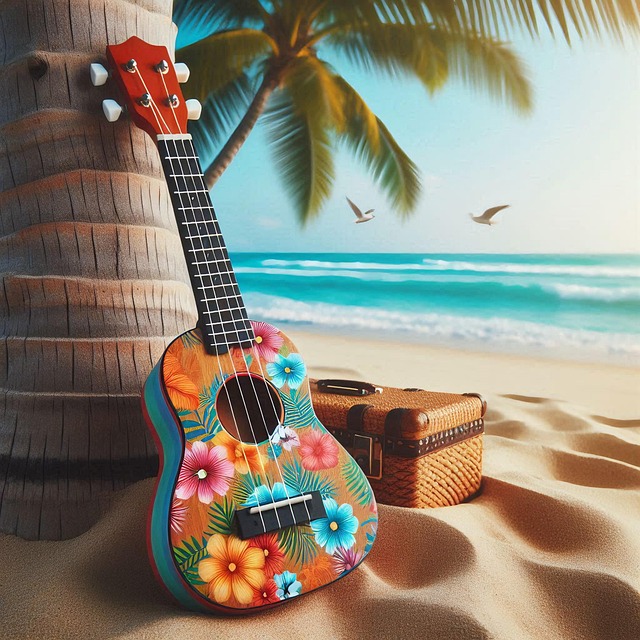 Free ai generated guitar ukulele illustration