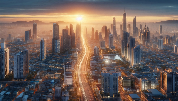Free City Skyline illustration and picture