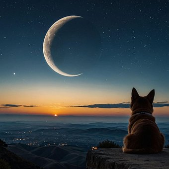 Cão, Hond, Huisdier, Vendo Als Estrelas