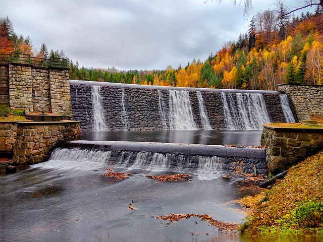 Represa, Esperanza, Otoño, Montañas