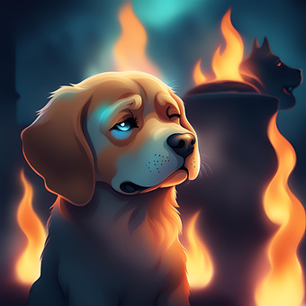 Free Ai Generated Dog illustration and picture