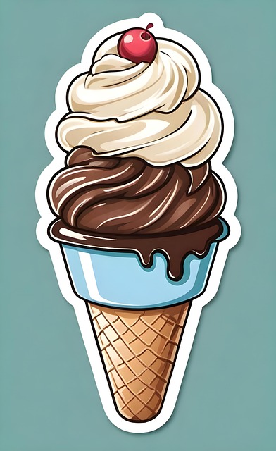 Free ai generated ice cream chocolate illustration