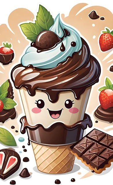 Ai Generiert, Eis, Schokolade, Dessert