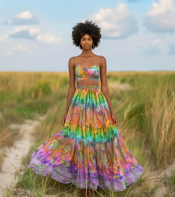 Free ai generated woman colorful illustration