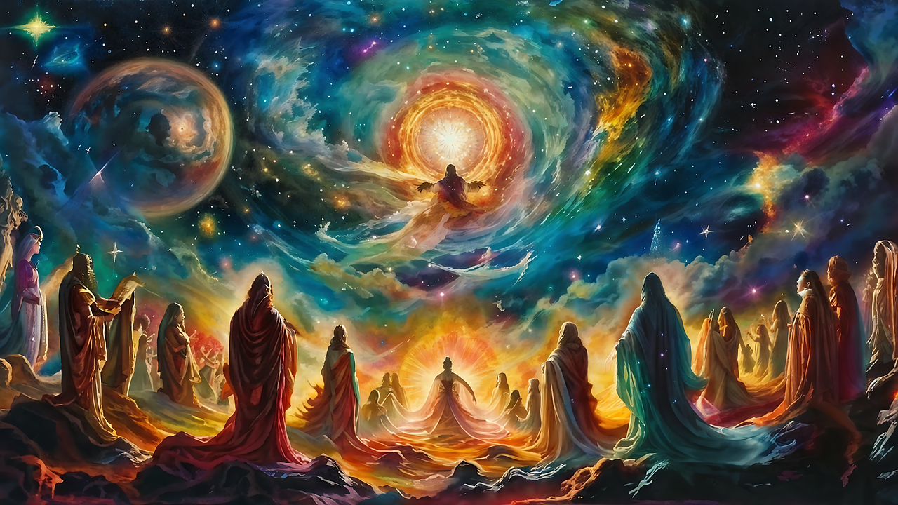 Download free HD stock image of Ai Generated Cosmic Free ai generated cosmic celestial illustration