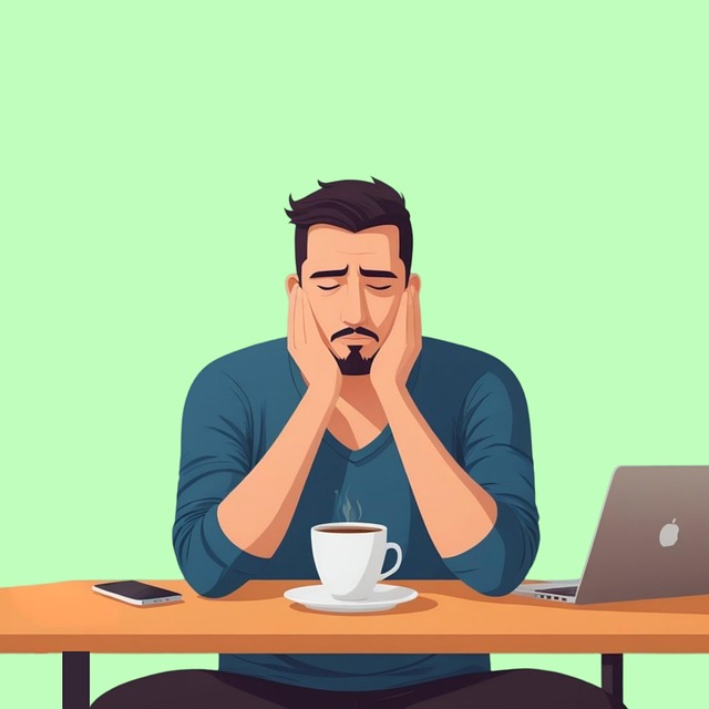 Free employee stress exhausted illustration