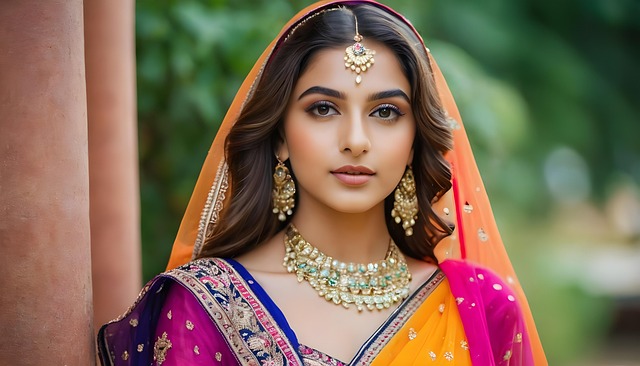 Download free HD stock image of Ai Generated Indian Free ai generated indian woman illustration