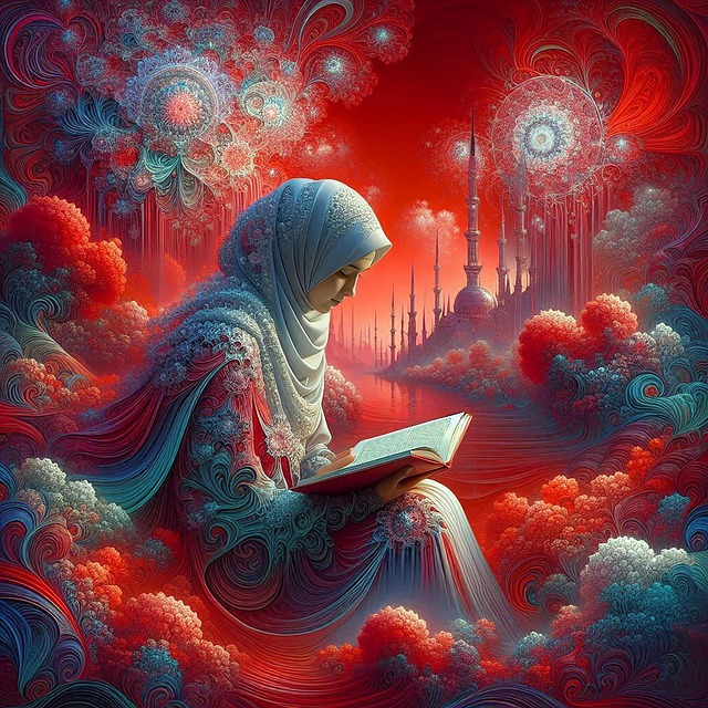 Free ai generated woman muslim illustration