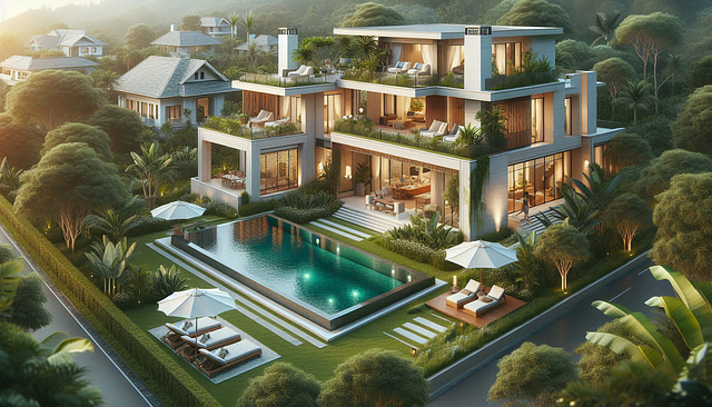 Ai Generado, Villa, Casa, Arquitectura