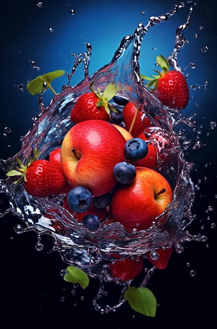 Früchte, Frisch, Wasser, Hintergrund