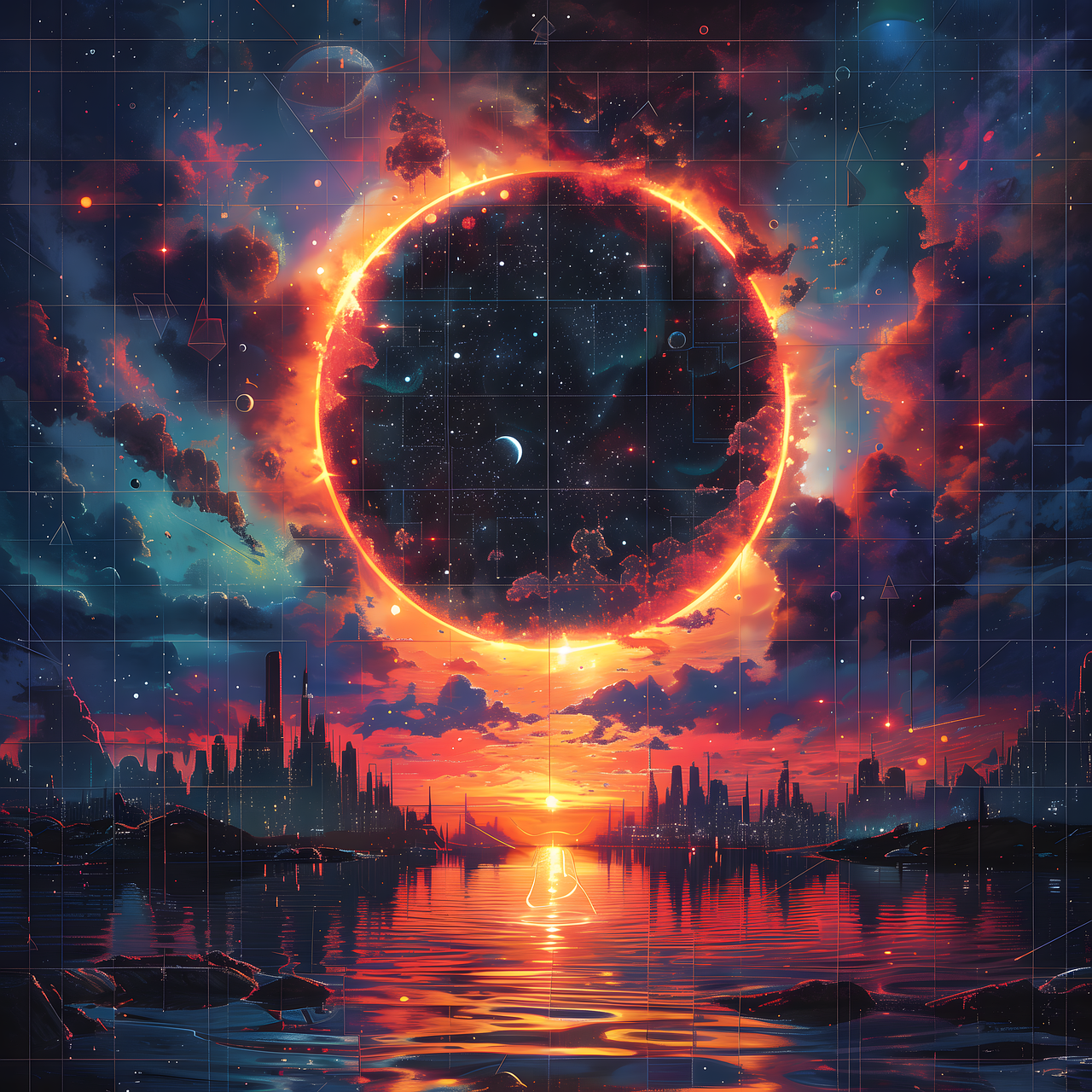 Free ai generated eclipse sun illustration
