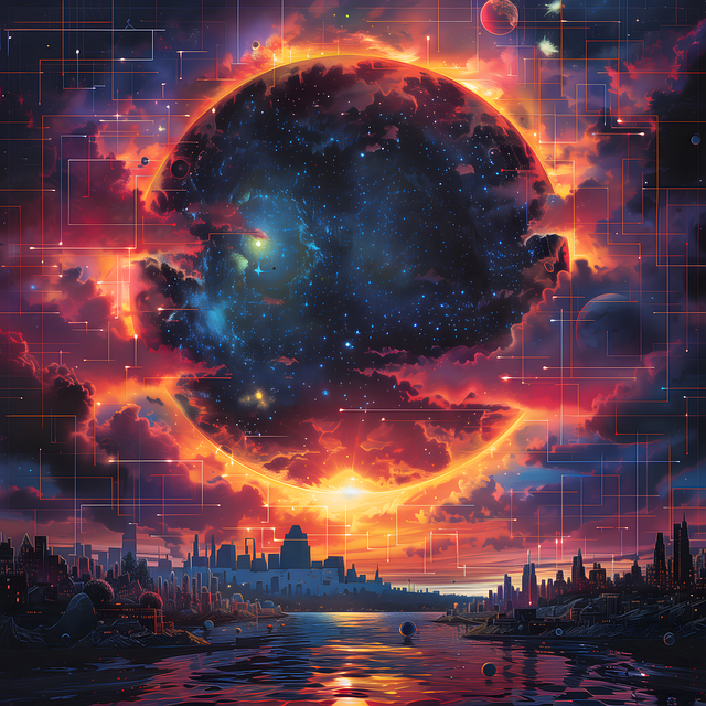 Free ai generated nature eclipse illustration
