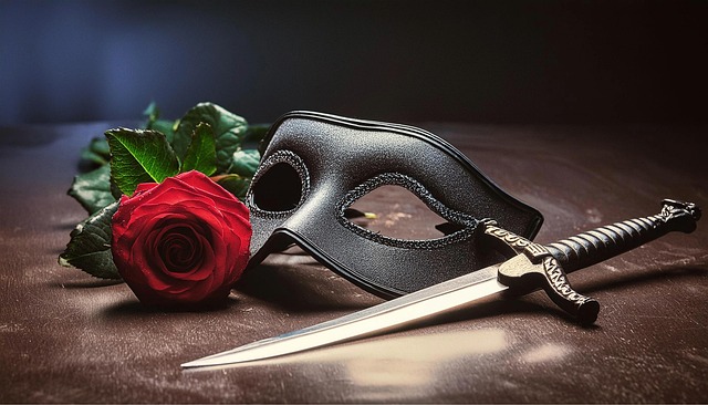 Free ai generated rose mask illustration