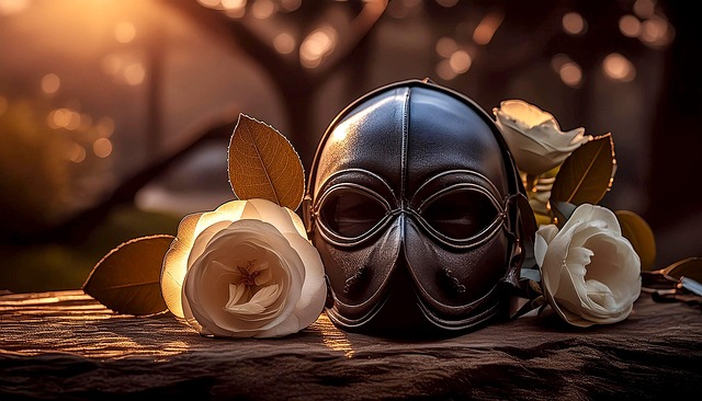 Free ai generated rose mask illustration
