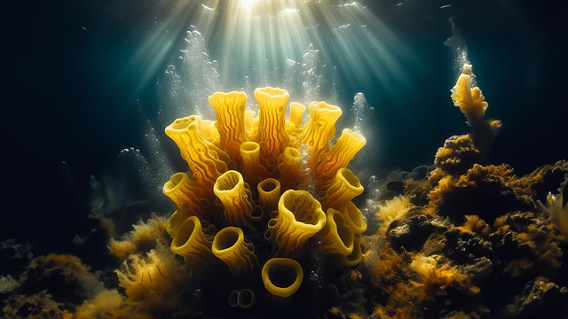 Free underwater reef corals illustration