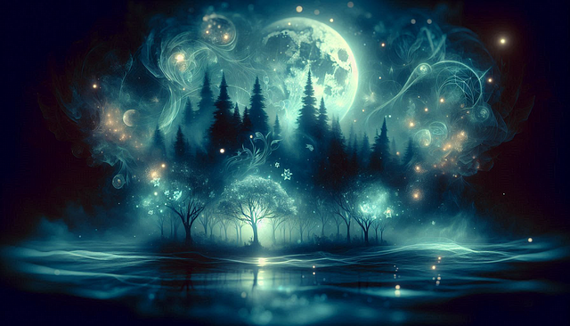 Free ai generated trees forest illustration
